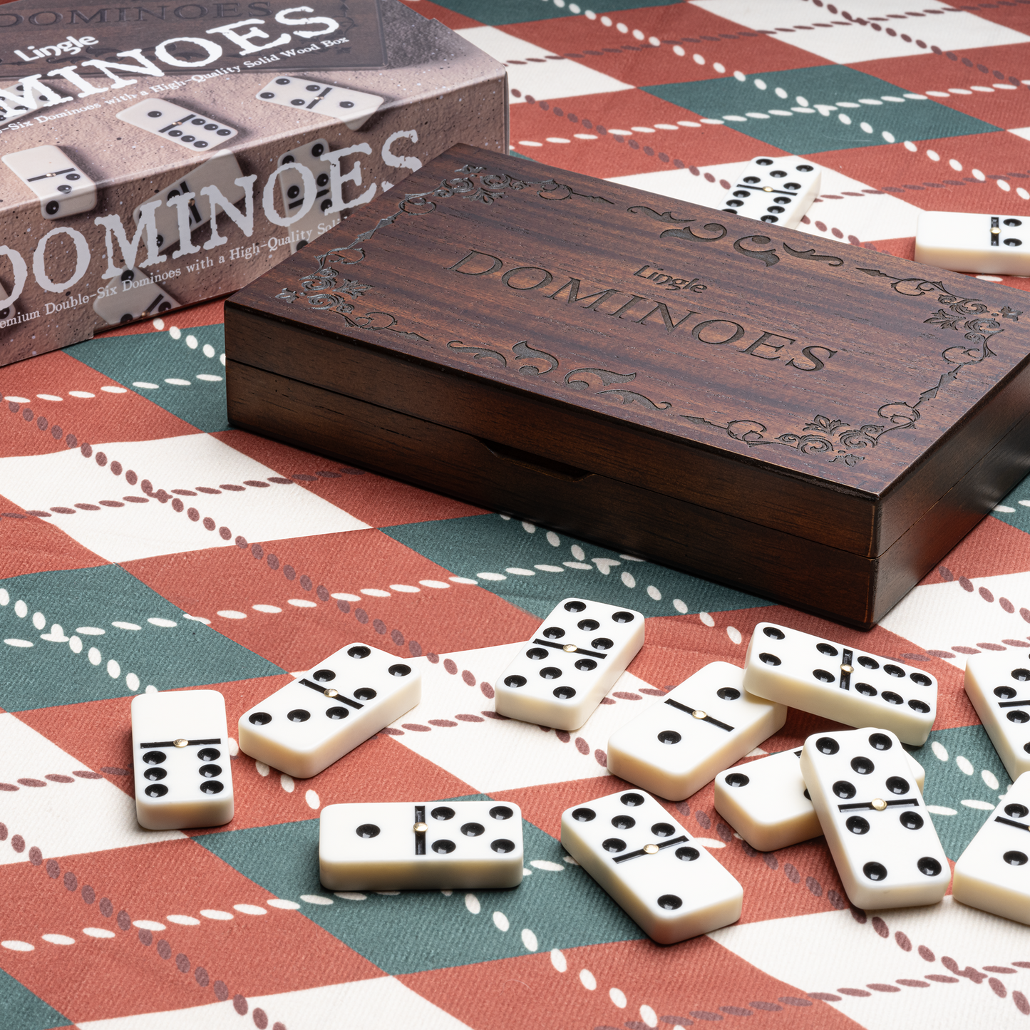 Lingle Luxury Dominoes Set with 28 Pieces