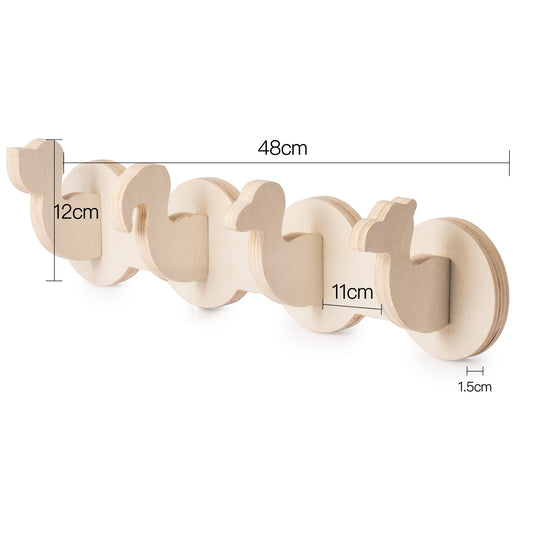 Lingle Wooden Coat Rack Hooks for Kids
