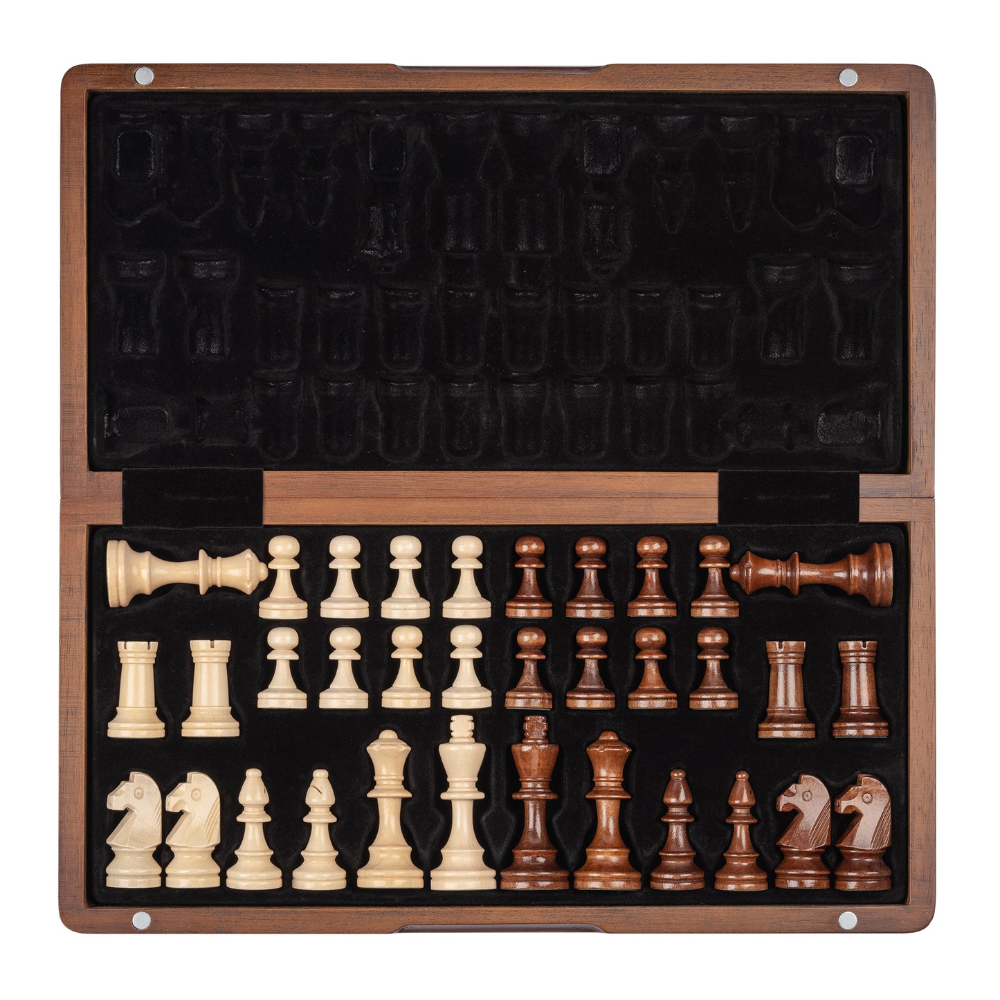 Lingle 15'' Magnetic Wooden Chess Set