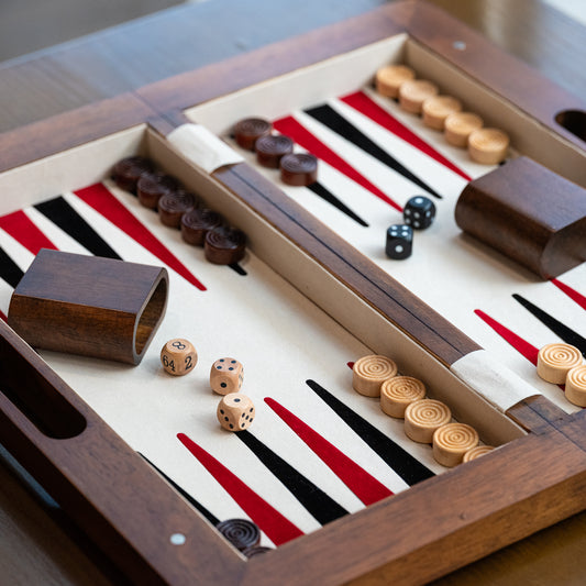 Lingle 15'' Deluxe Solid Wood 3-in-1 Chess Set