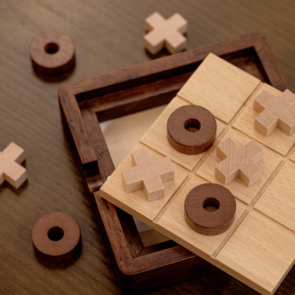 Lingle 5.5'' Luxury Wooden Tic Tac Toe Game