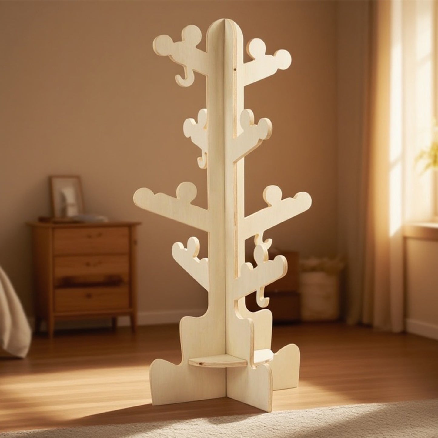 Lingle Kids Premium Wooden Coat Rack Stand