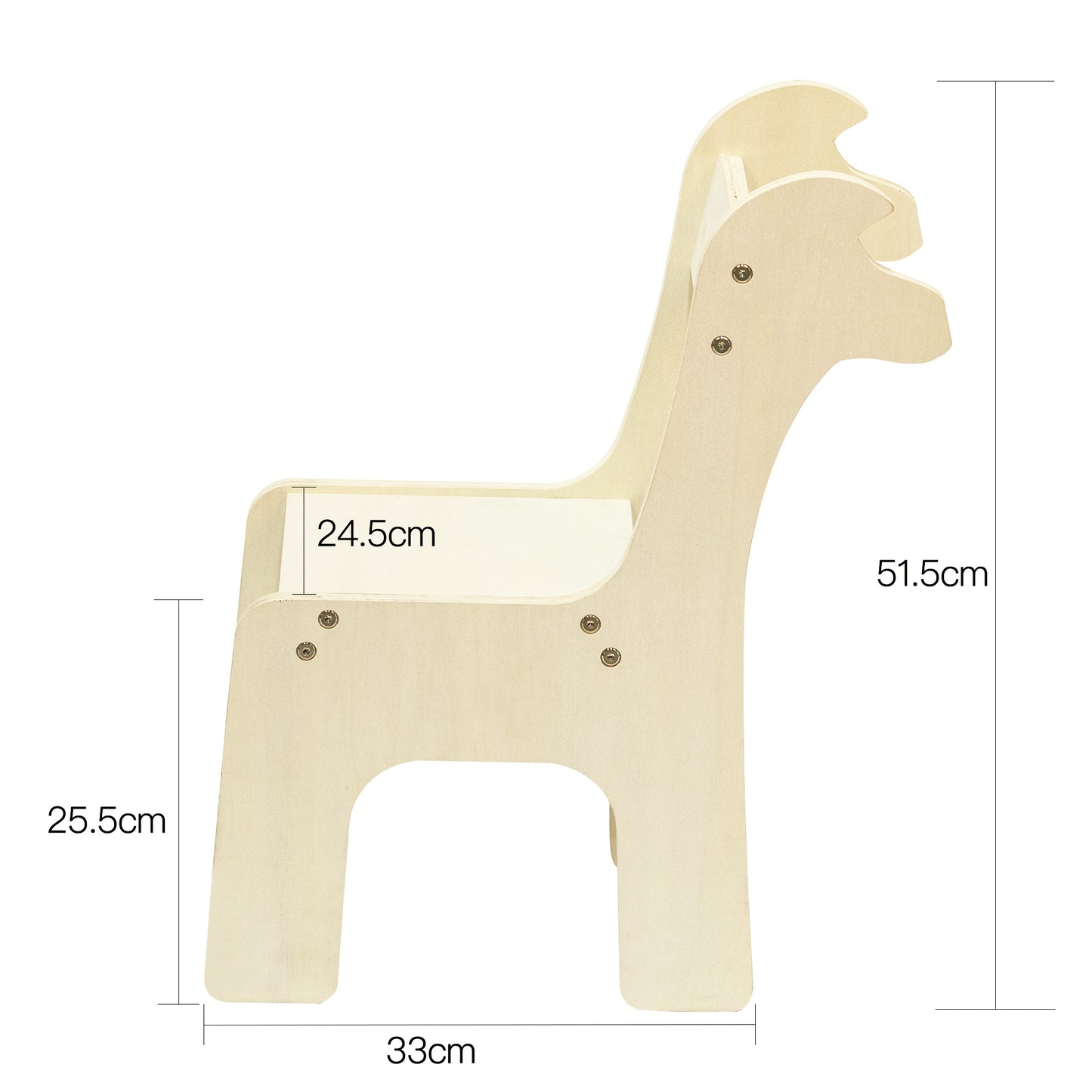 Lingle Premium Wooden Kids Chair-Deer and Zebra Shapeed Design