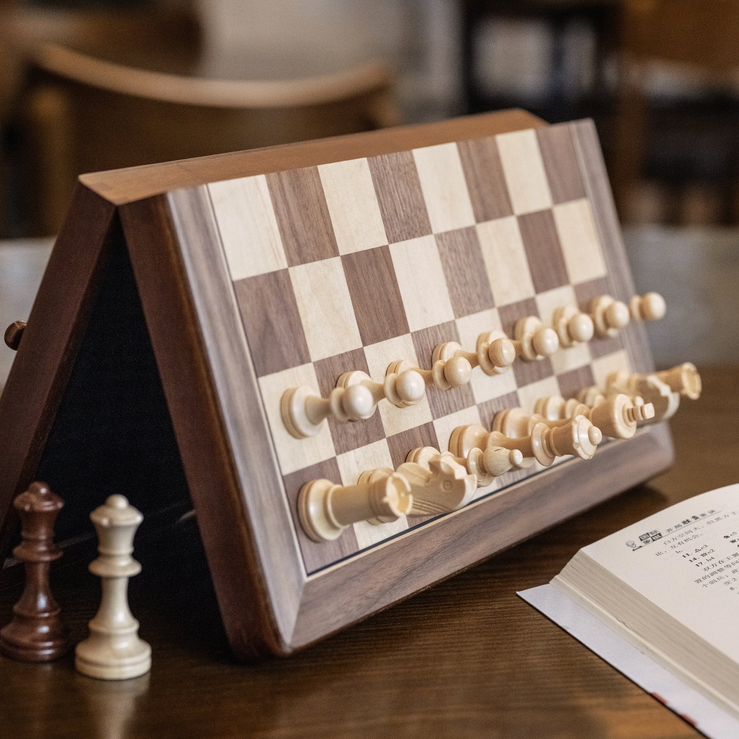 Lingle 15'' Magnetic Wooden Chess Set