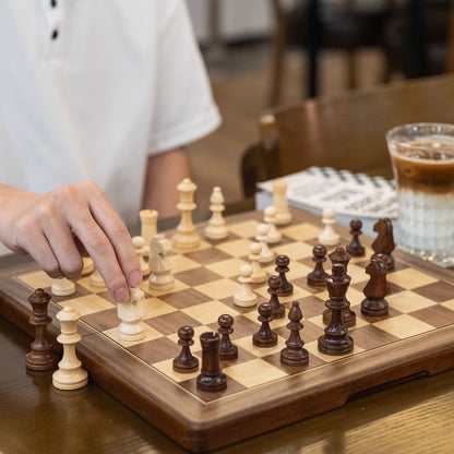Lingle 15'' Magnetic Wooden Chess Set